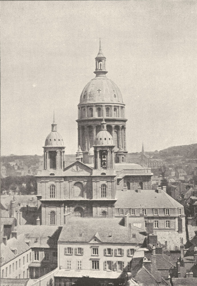 PAS- DE- CALAIS. Boulogne- Sur- Mer. Cathédrale 1895 old antique print picture